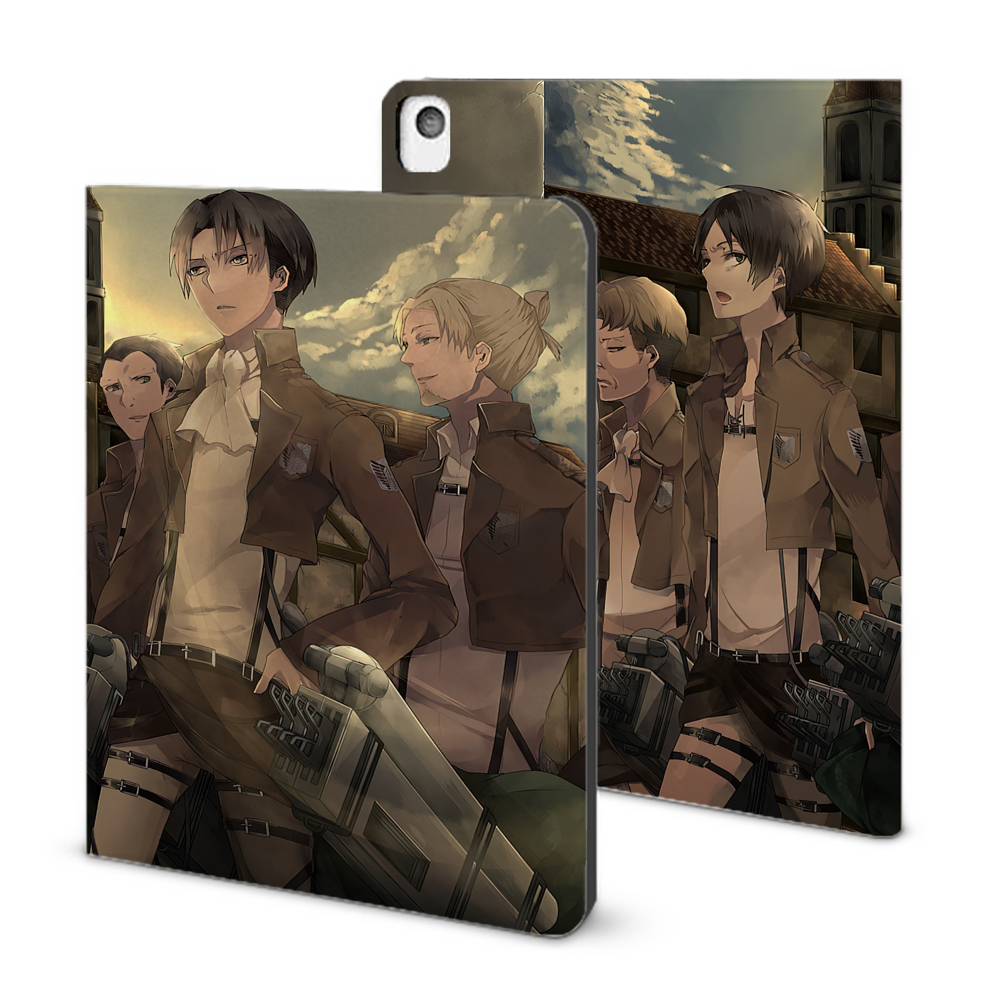（画像用） 進撃の巨人 Attack on Titan IPadケース ペンホルダー付き ブックスタイルデザイン